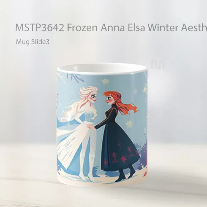 Frozen Anna Elsa Winter Aesthetic Mug Gelas Keramik MSTP3642 - All-side / Desain