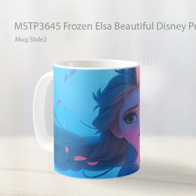 Frozen Elsa Beautiful Disney Princess Art Mug Gelas Keramik MSTP3645 - All-side / Desain