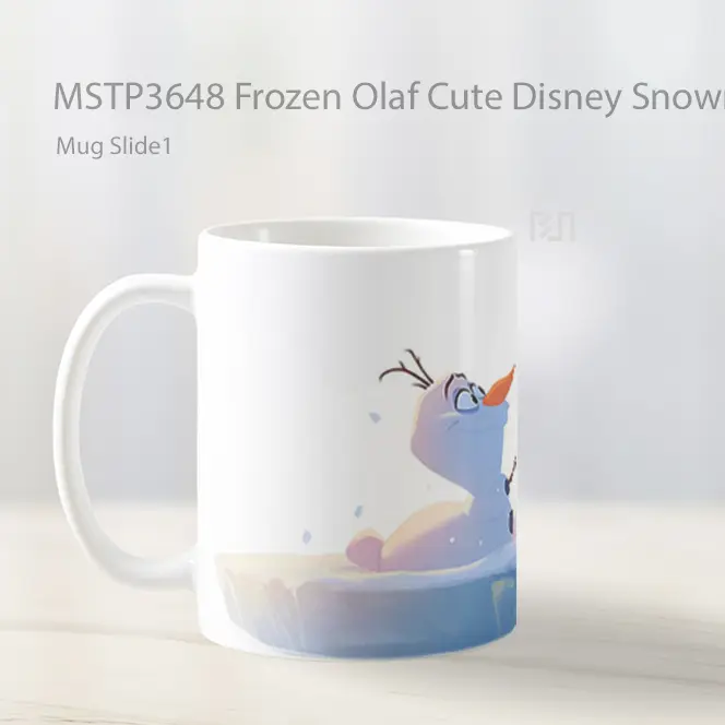 Frozen Olaf Cute Disney Snowman Art Mug Gelas Keramik MSTP3648 - All-side / Desain