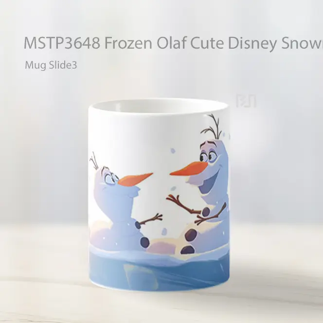 Frozen Olaf Cute Disney Snowman Art Mug Gelas Keramik MSTP3648 - All-side / Desain