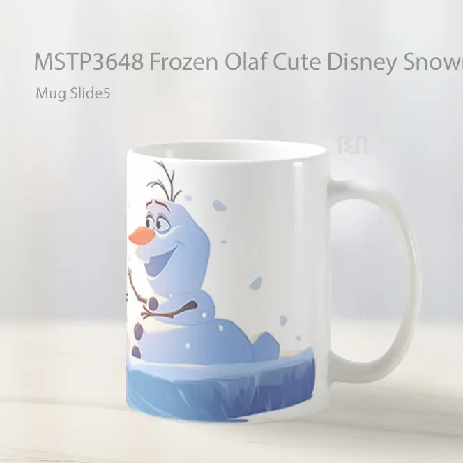 Frozen Olaf Cute Disney Snowman Art Mug Gelas Keramik MSTP3648 - All-side / Desain