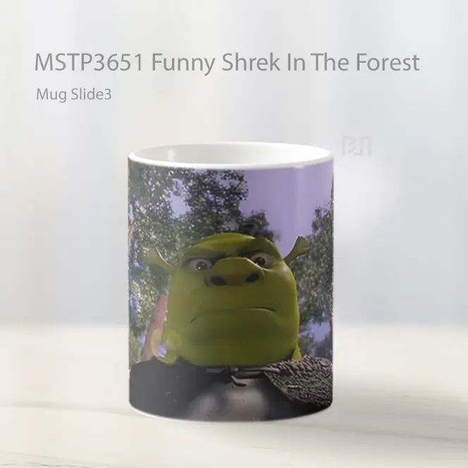 Funny Shrek In The Forest Mug Gelas Keramik MSTP3651 - All-side / Desain
