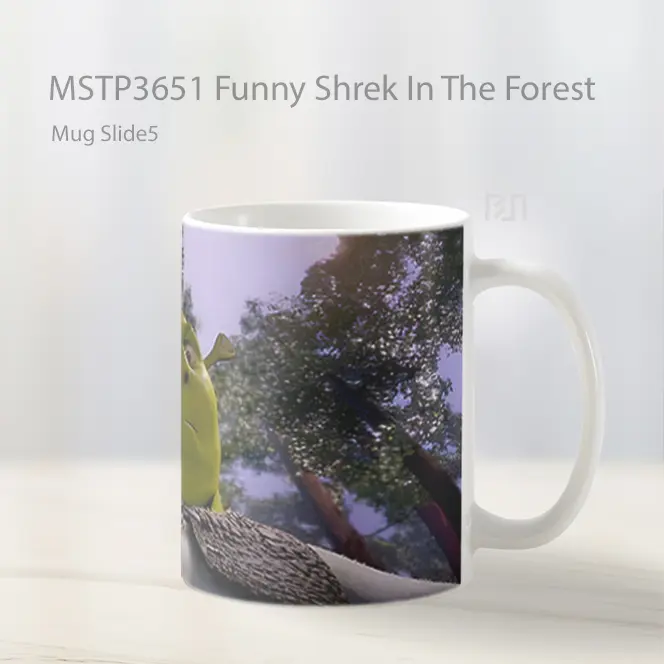 Funny Shrek In The Forest Mug Gelas Keramik MSTP3651 - All-side / Desain