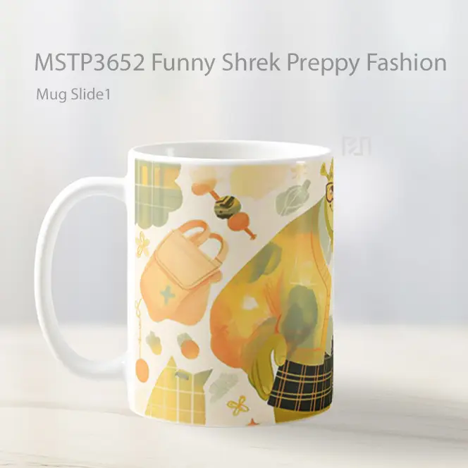 Funny Shrek Preppy Fashion Mug Gelas Keramik MSTP3652 - All-side / Desain