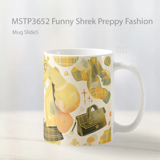 Funny Shrek Preppy Fashion Mug Gelas Keramik MSTP3652 - All-side / Desain