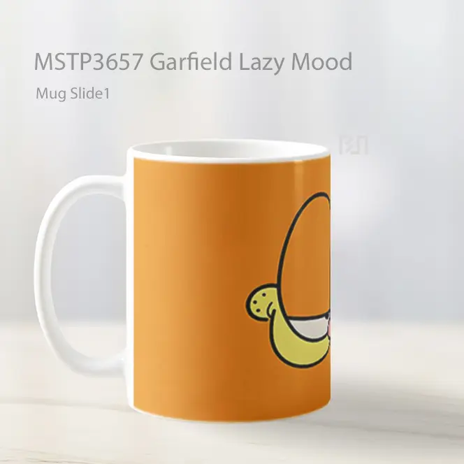 Garfield Lazy Mood Mug Gelas Keramik MSTP3657 - All-side / Desain