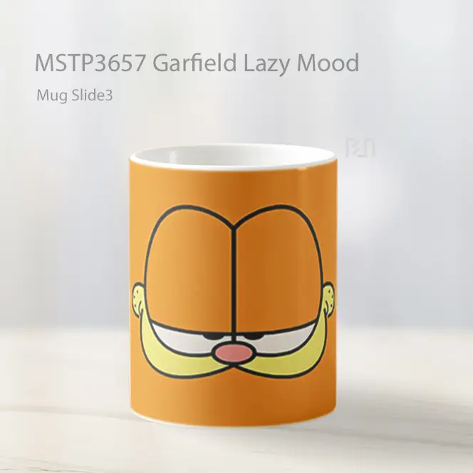 Garfield Lazy Mood Mug Gelas Keramik MSTP3657 - All-side / Desain