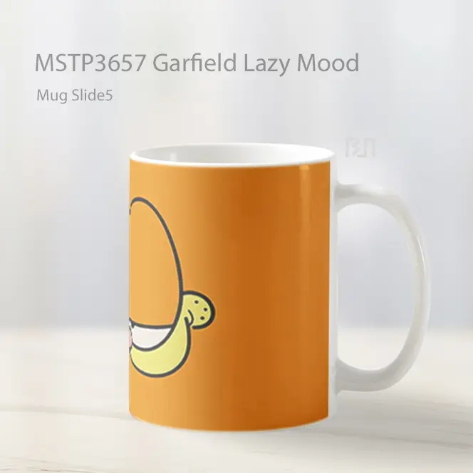 Garfield Lazy Mood Mug Gelas Keramik MSTP3657 - All-side / Desain