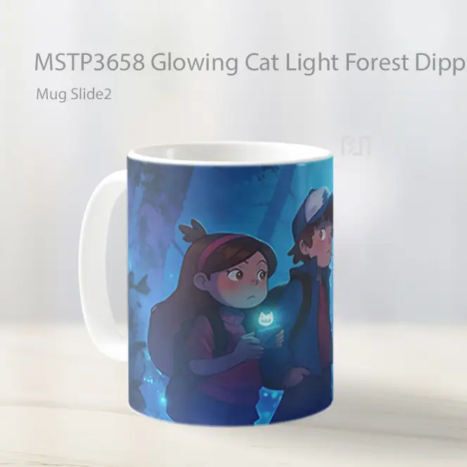 Glowing Cat Light Forest Dipper Mabel Mug Gelas Keramik MSTP3658 - All-side / Desain