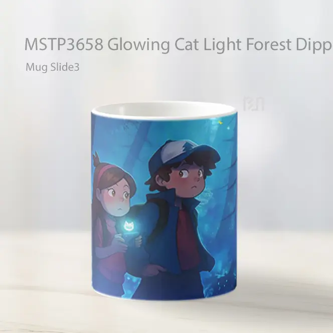 Glowing Cat Light Forest Dipper Mabel Mug Gelas Keramik MSTP3658 - All-side / Desain