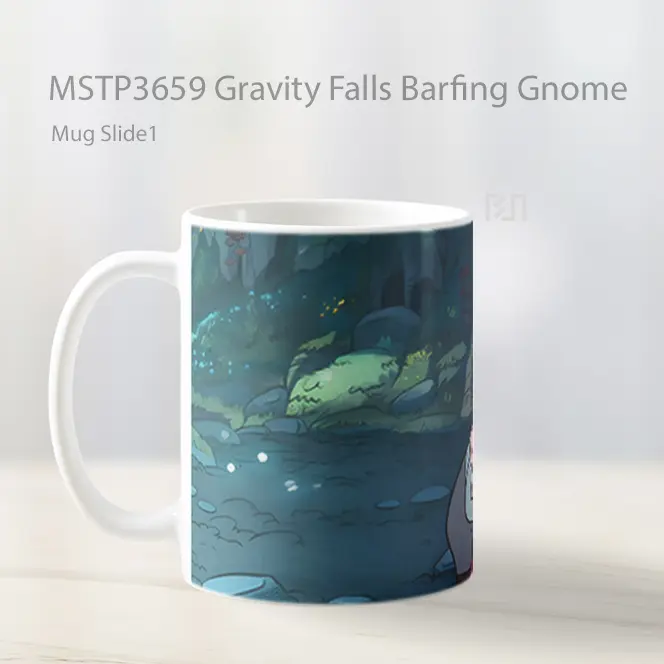 Gravity Falls Barfing Gnome Mug Gelas Keramik MSTP3659 - All-side / Desain