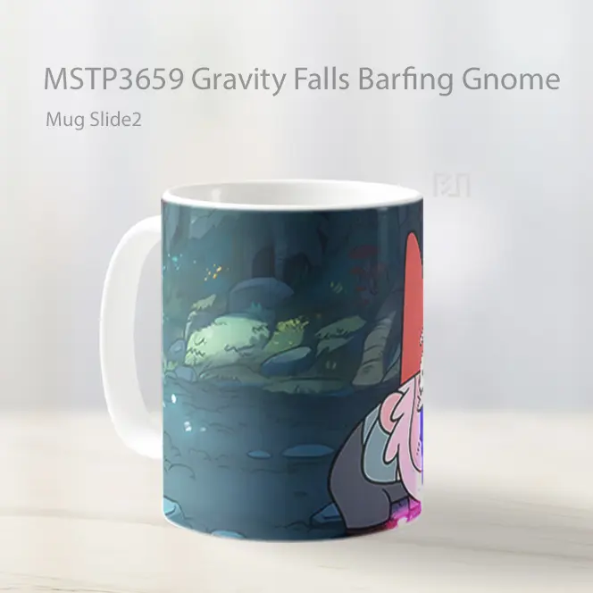 Gravity Falls Barfing Gnome Mug Gelas Keramik MSTP3659 - All-side / Desain