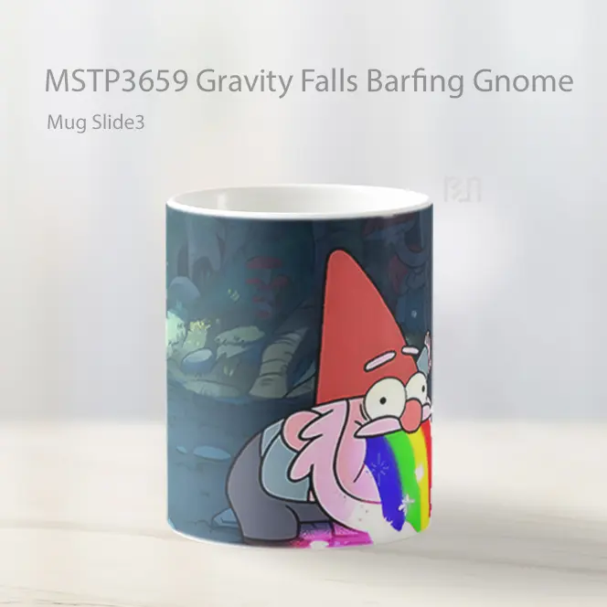 Gravity Falls Barfing Gnome Mug Gelas Keramik MSTP3659 - All-side / Desain
