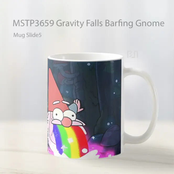 Gravity Falls Barfing Gnome Mug Gelas Keramik MSTP3659 - All-side / Desain