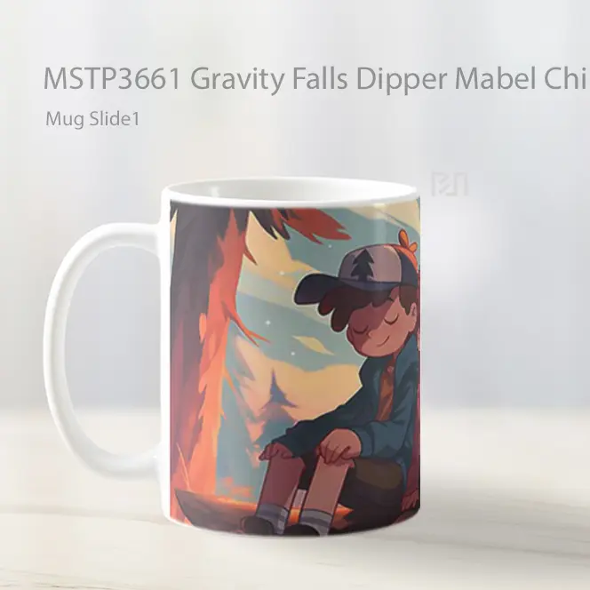Gravity Falls Dipper Mabel Chibi Mug Gelas Keramik MSTP3661 - All-side / Desain