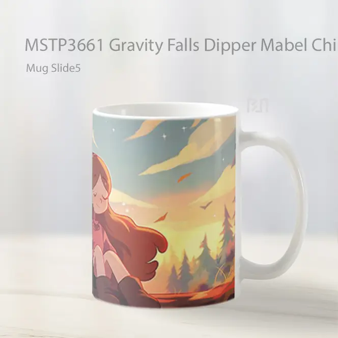 Gravity Falls Dipper Mabel Chibi Mug Gelas Keramik MSTP3661 - All-side / Desain