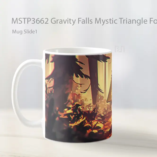 Gravity Falls Mystic Triangle Forest Sign Mug Gelas Keramik MSTP3662 - All-side / Desain