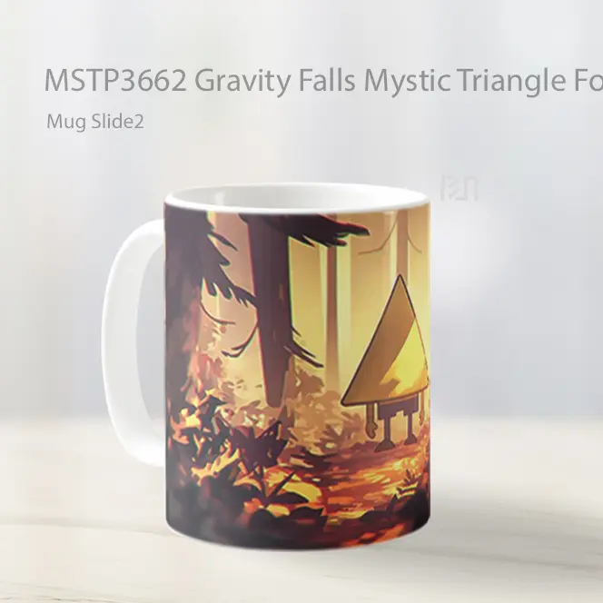 Gravity Falls Mystic Triangle Forest Sign Mug Gelas Keramik MSTP3662 - All-side / Desain
