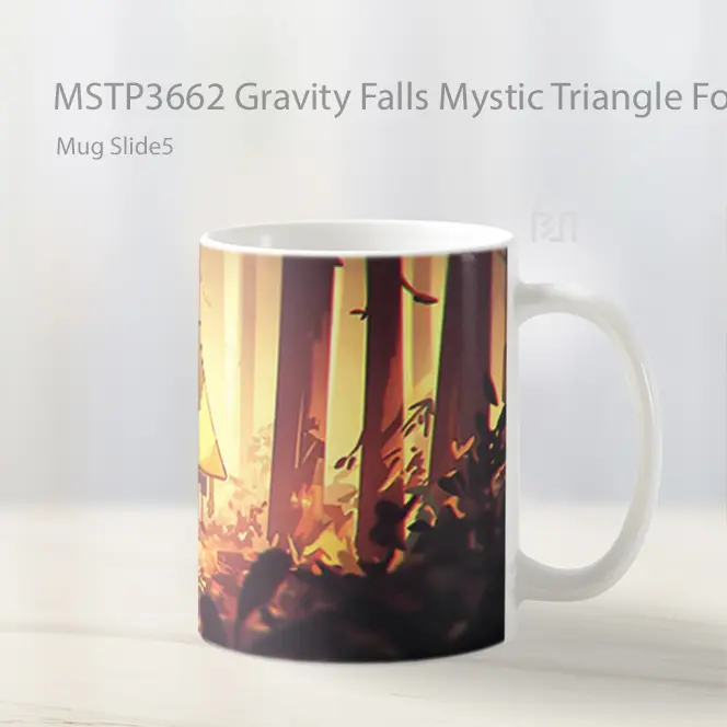 Gravity Falls Mystic Triangle Forest Sign Mug Gelas Keramik MSTP3662 - All-side / Desain