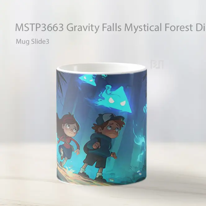 Gravity Falls Mystical Forest Dipper Mabel Mug Gelas Keramik MSTP3663 - All-side / Desain