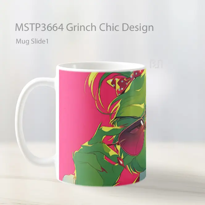 Grinch Chic Design Mug Gelas Keramik MSTP3664 - All-side / Desain