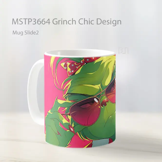 Grinch Chic Design Mug Gelas Keramik MSTP3664 - All-side / Desain