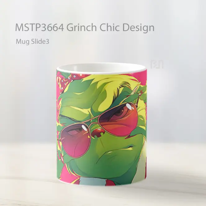 Grinch Chic Design Mug Gelas Keramik MSTP3664 - All-side / Desain