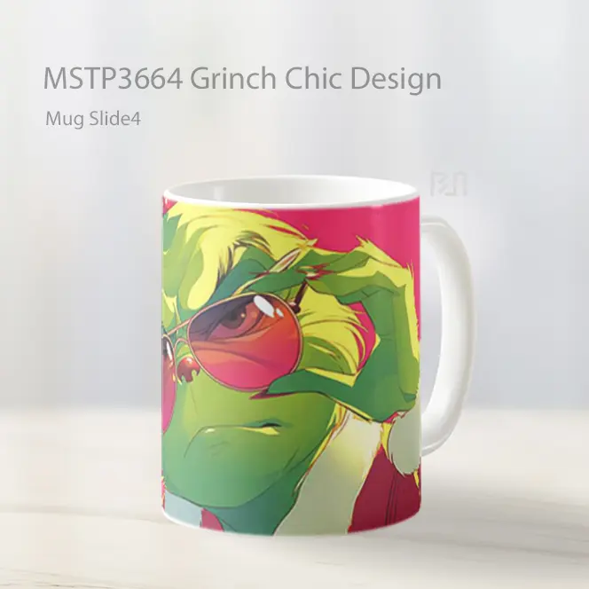 Grinch Chic Design Mug Gelas Keramik MSTP3664