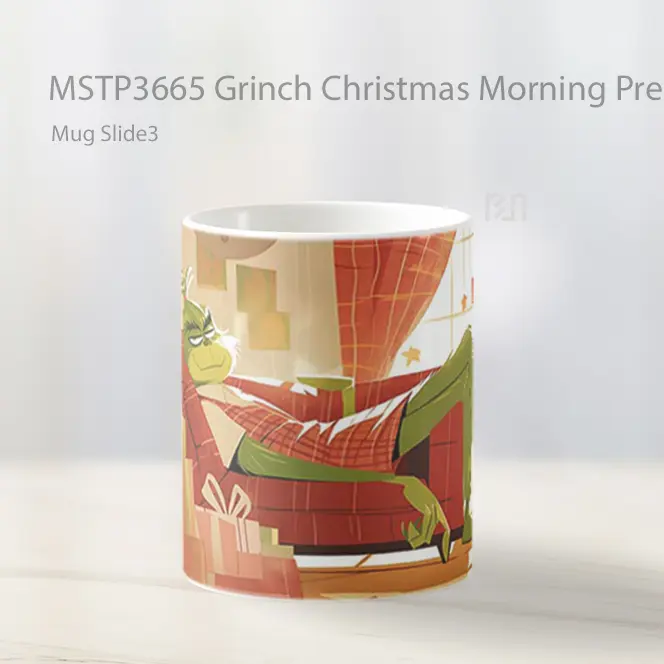 Grinch Christmas Morning Preppy Look Mug Gelas Keramik MSTP3665 - All-side / Desain
