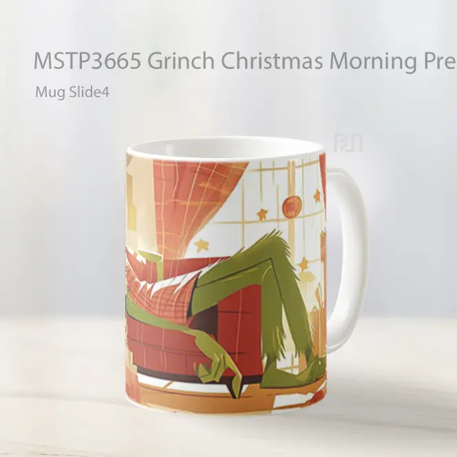 Grinch Christmas Morning Preppy Look Mug Gelas Keramik MSTP3665