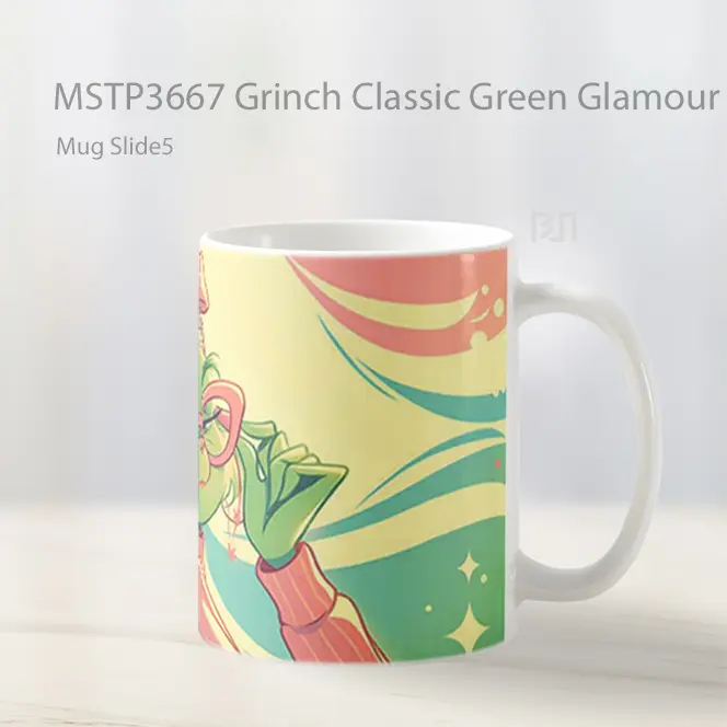 Grinch Classic Green Glamour Mug Gelas Keramik MSTP3667 - All-side / Desain