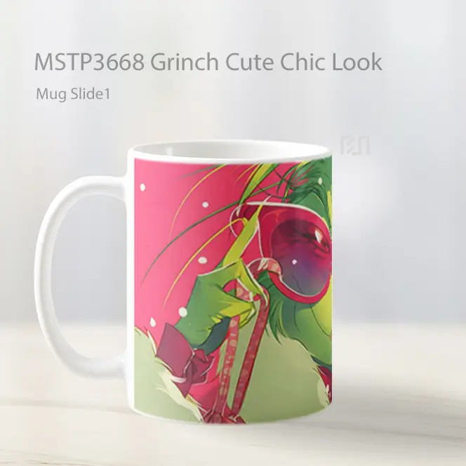 Grinch Cute Chic Look Mug Gelas Keramik MSTP3668 - All-side / Desain