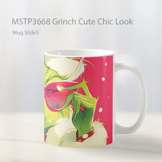 Grinch Cute Chic Look Mug Gelas Keramik MSTP3668 - All-side / Desain
