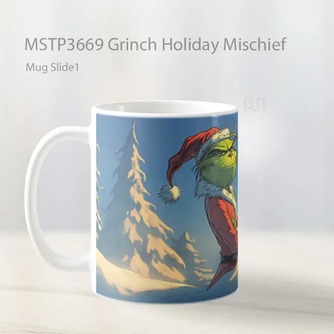 Grinch Holiday Mischief Mug Gelas Keramik MSTP3669 - All-side / Desain