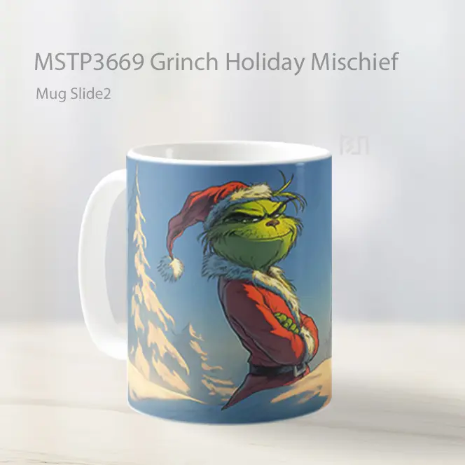 Grinch Holiday Mischief Mug Gelas Keramik MSTP3669 - All-side / Desain