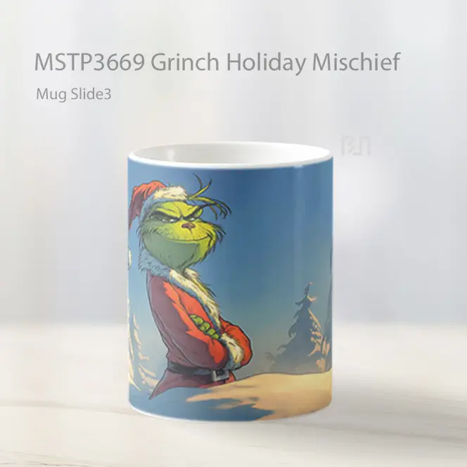 Grinch Holiday Mischief Mug Gelas Keramik MSTP3669 - All-side / Desain