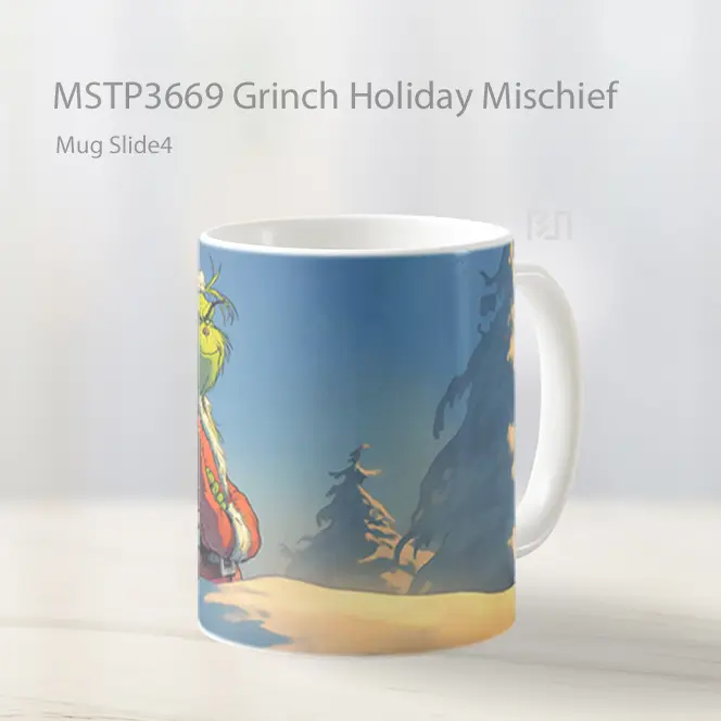 Grinch Holiday Mischief Mug Gelas Keramik MSTP3669