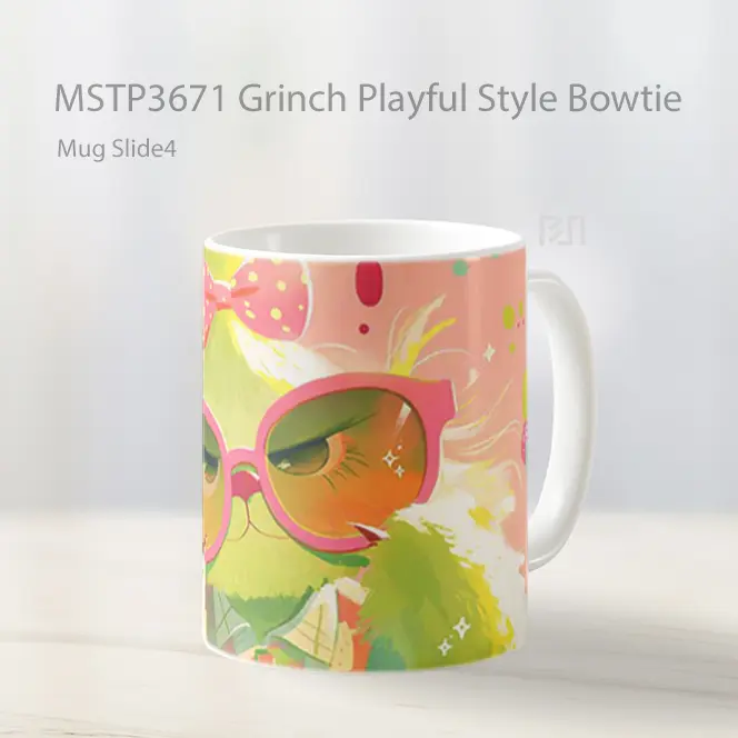 Grinch Playful Style Bowtie Mug Gelas Keramik MSTP3671