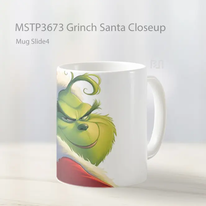 Grinch Santa Closeup Mug Gelas Keramik MSTP3673