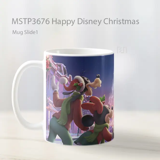 Happy Disney Christmas Mug Gelas Keramik MSTP3676 - All-side / Desain