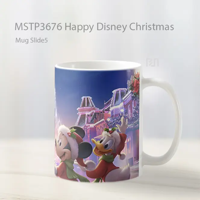 Happy Disney Christmas Mug Gelas Keramik MSTP3676 - All-side / Desain