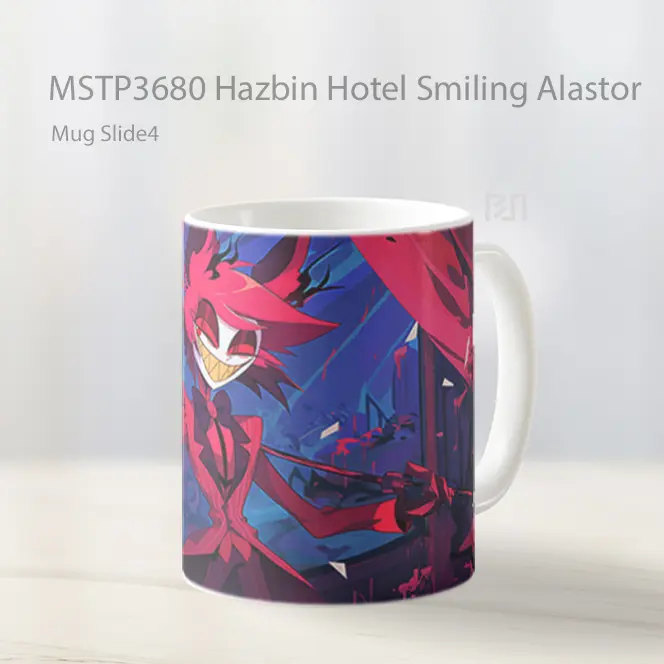 Hazbin Hotel Smiling Alastor Mug Gelas Keramik MSTP3680