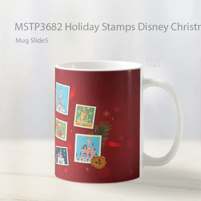 Holiday Stamps Disney Christmas Mug Gelas Keramik MSTP3682 - All-side / Desain