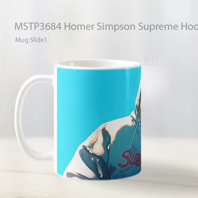 Homer Simpson Supreme Hoodie Blue Mug Gelas Keramik MSTP3684 - All-side / Desain