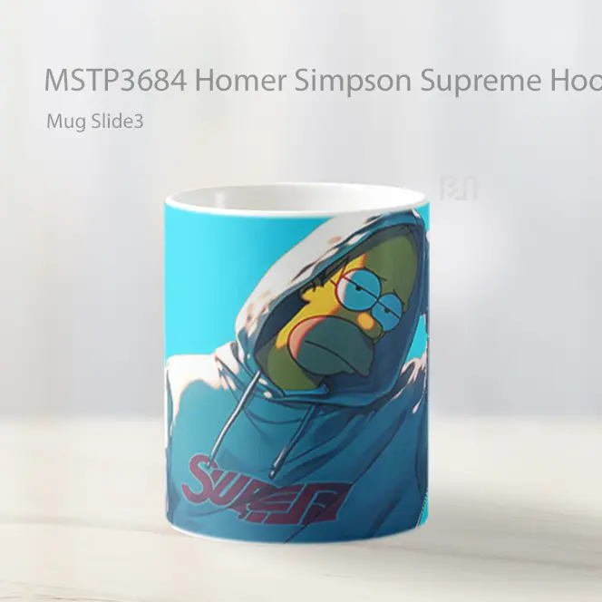 Homer Simpson Supreme Hoodie Blue Mug Gelas Keramik MSTP3684 - All-side / Desain