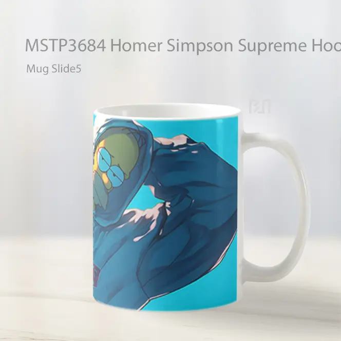 Homer Simpson Supreme Hoodie Blue Mug Gelas Keramik MSTP3684 - All-side / Desain
