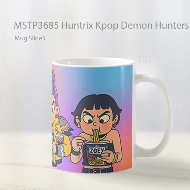 Huntrix Kpop Demon Hunters Eating Noodles Mug Gelas Keramik MSTP3685 - All-side / Desain
