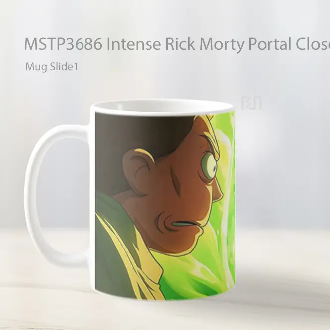 Intense Rick Morty Portal Closeup Mug Gelas Keramik MSTP3686 - All-side / Desain