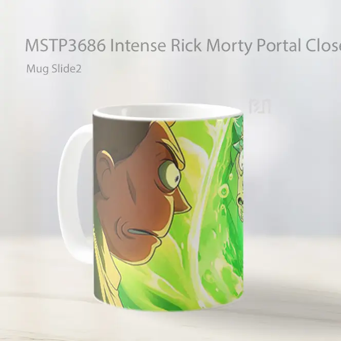 Intense Rick Morty Portal Closeup Mug Gelas Keramik MSTP3686 - All-side / Desain