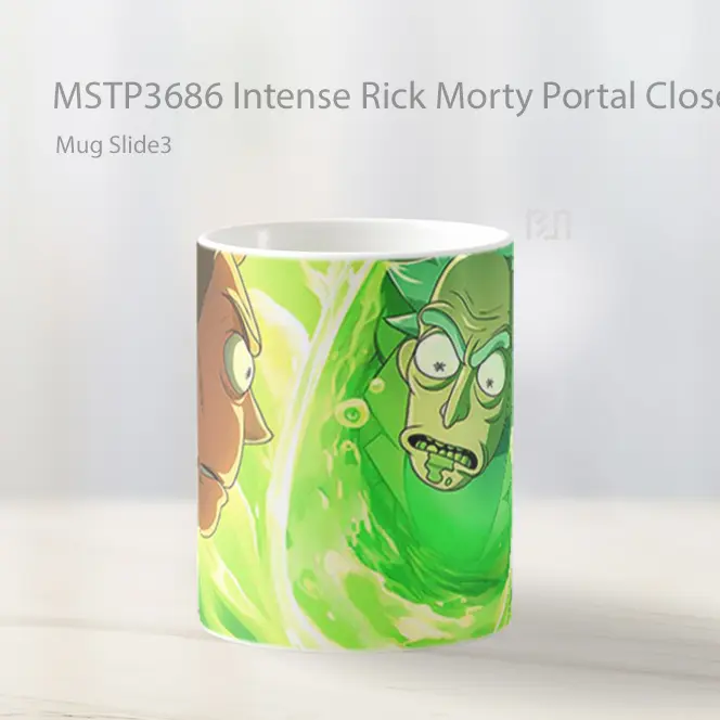 Intense Rick Morty Portal Closeup Mug Gelas Keramik MSTP3686 - All-side / Desain
